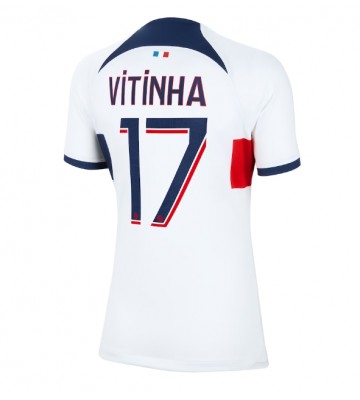 Paris Saint-Germain Vitinha Ferreira #17 Vieraspaita Naisten 2023-24 Lyhyet Hihat